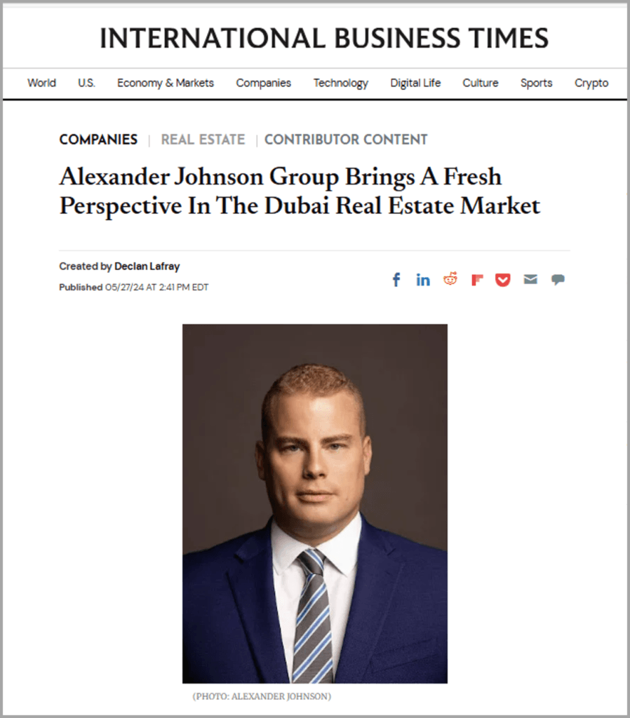 Alex Johnson features in International Business Times